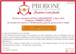 Scopri di più sull'articolo Piccola e amichevole asta di solidarietà a favore della Fondazione PROBONE ITALIA